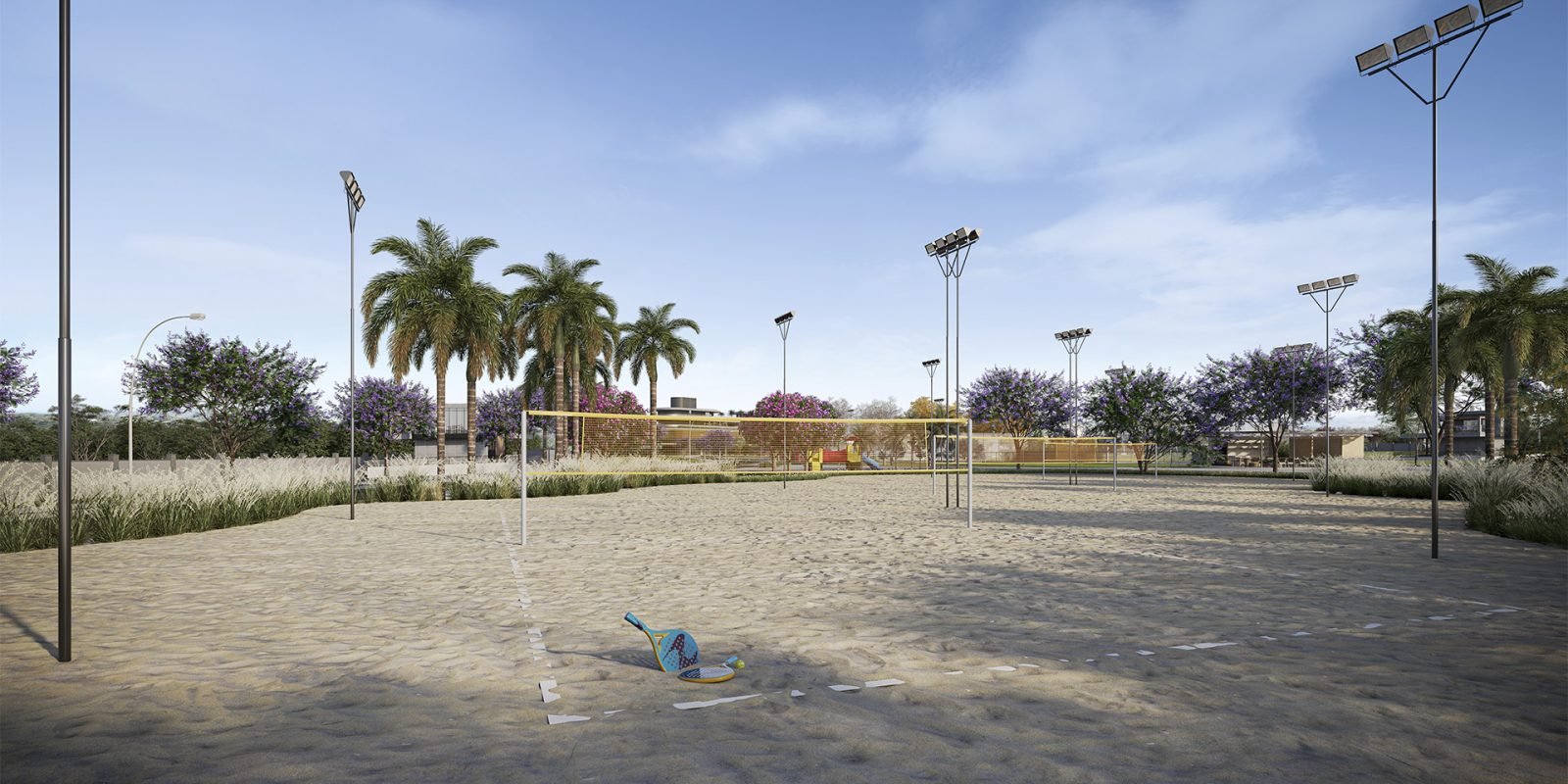 Quadra de beach tenis